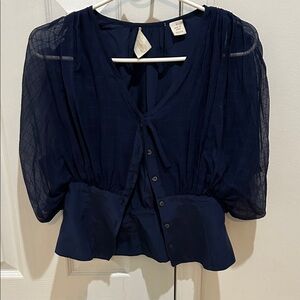 Silk Navy Women's Blouse